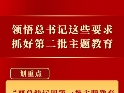 领悟总书记这些要求，抓好第二批主题教育